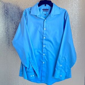 Geoffrey Beene 17 34/35 blue dress shirt